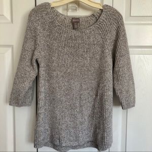 L💥SALE💥Chico’s Cozy Grey Knit Sweater Size 1